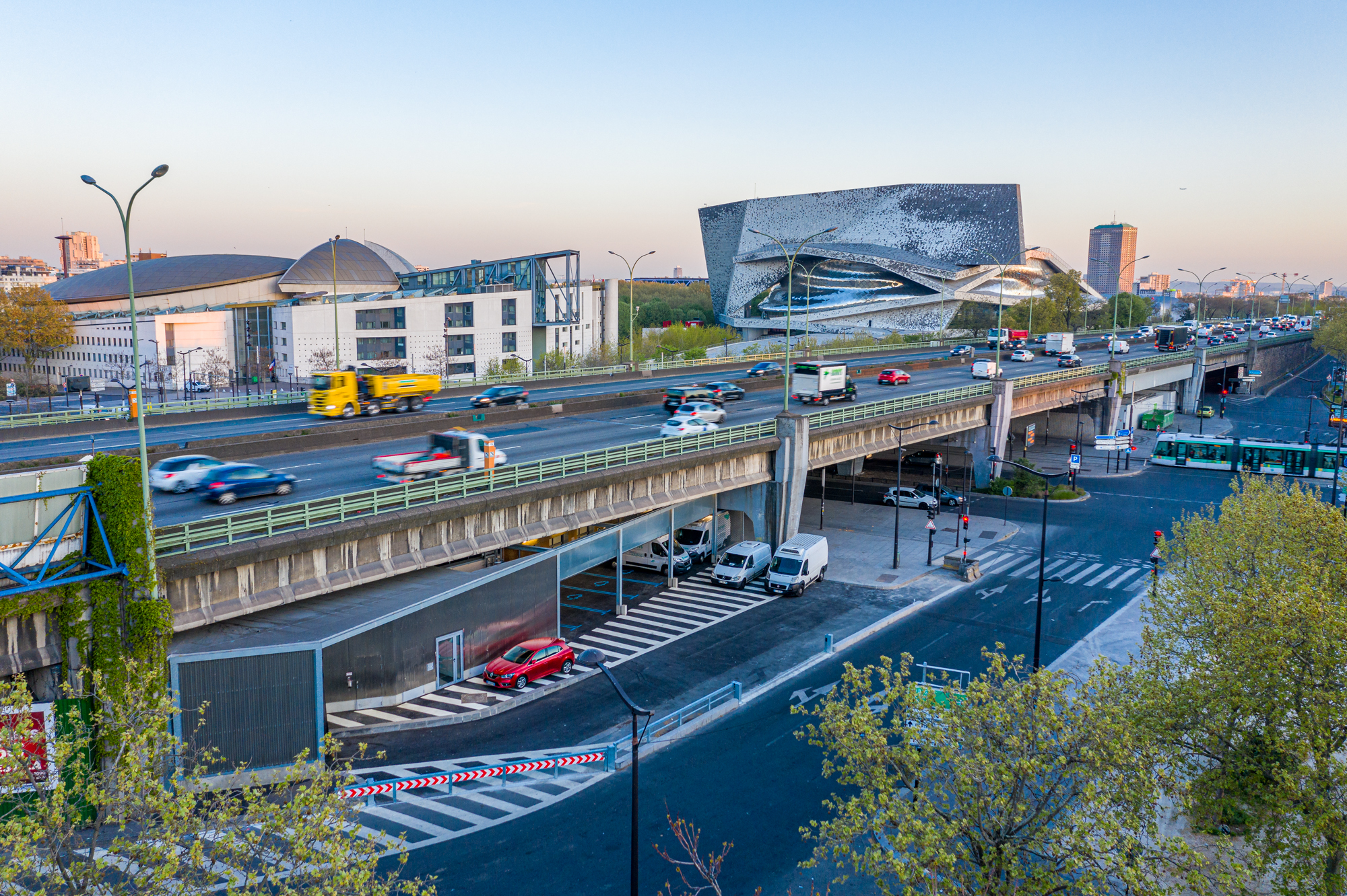 Photo aérienne de P4 à la Porte de Pantin